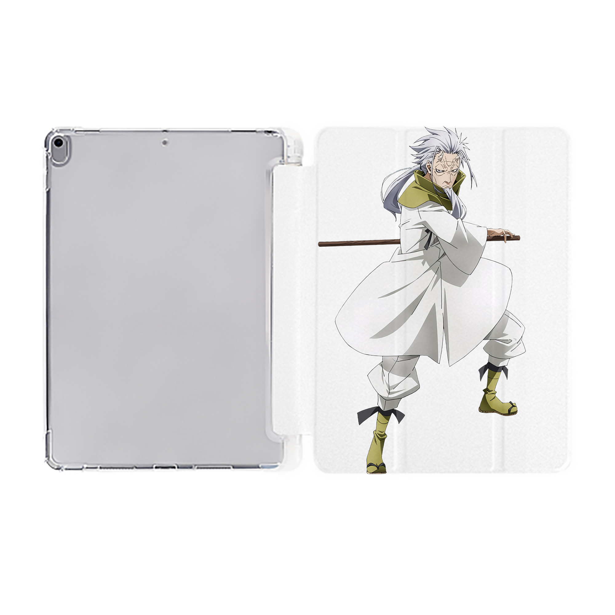 （画像用） 転スラ Regarding Reincarnated to Slime IPad ケース ペン収納付き 三つ折りスタンド PUレザー×シリコン 対応機種9.5/10.5/10.9インチ
